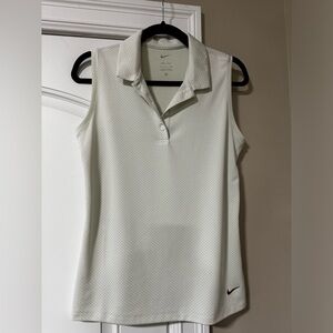 Nike performance dryfit golf polo white/grey size small excellent condition